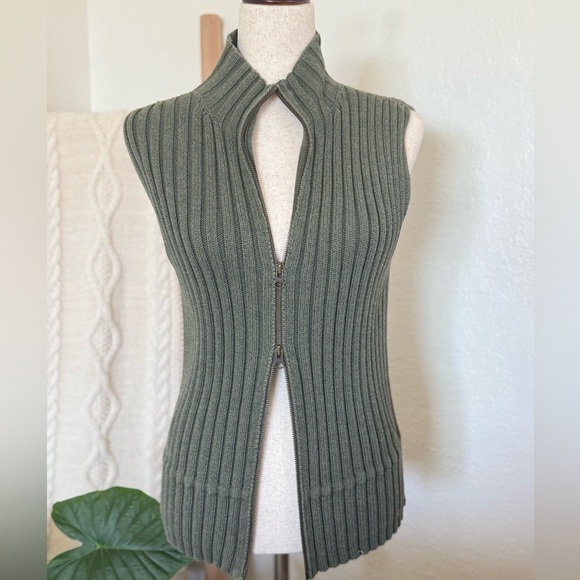 Marsh landing 100% Cotton Vintage 90's Sweater Vest - Picture 1 of 10